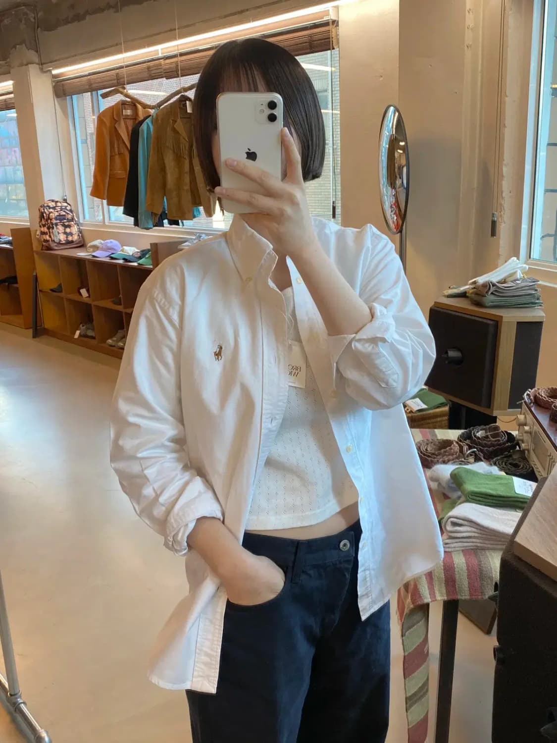 폴로 랄프로렌 솔리드 셔츠 (Man S) B1357 상품이미지2