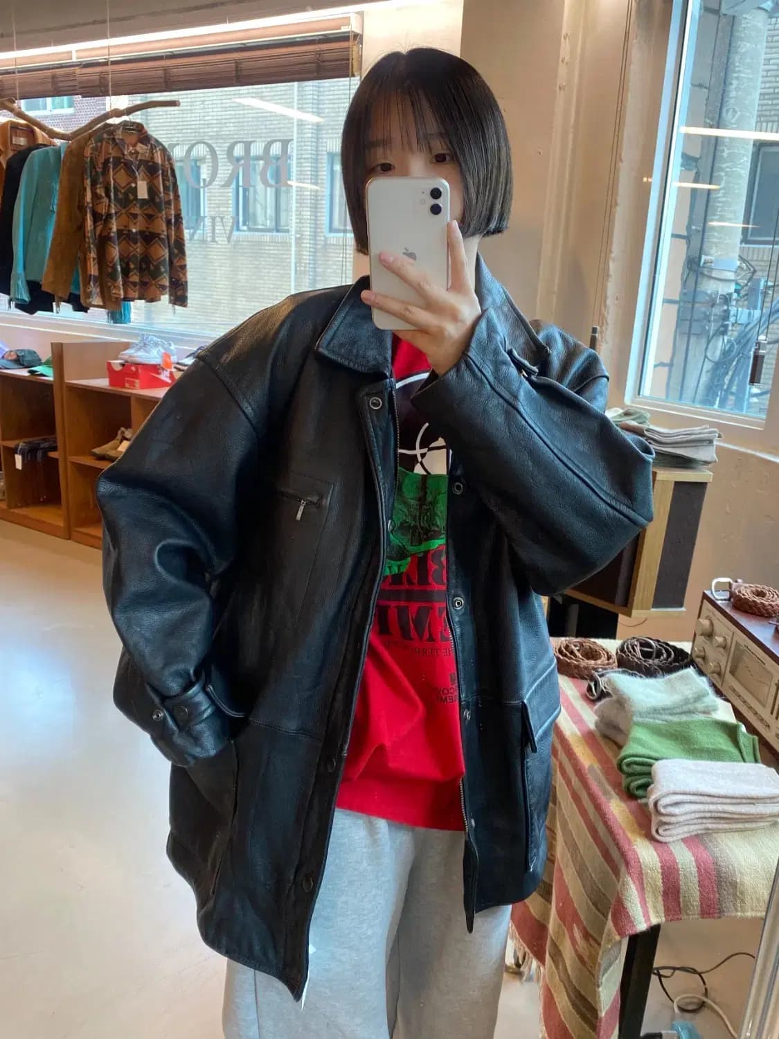 빈티지 레더 자켓 (Man 2XL) B1375 상품이미지1