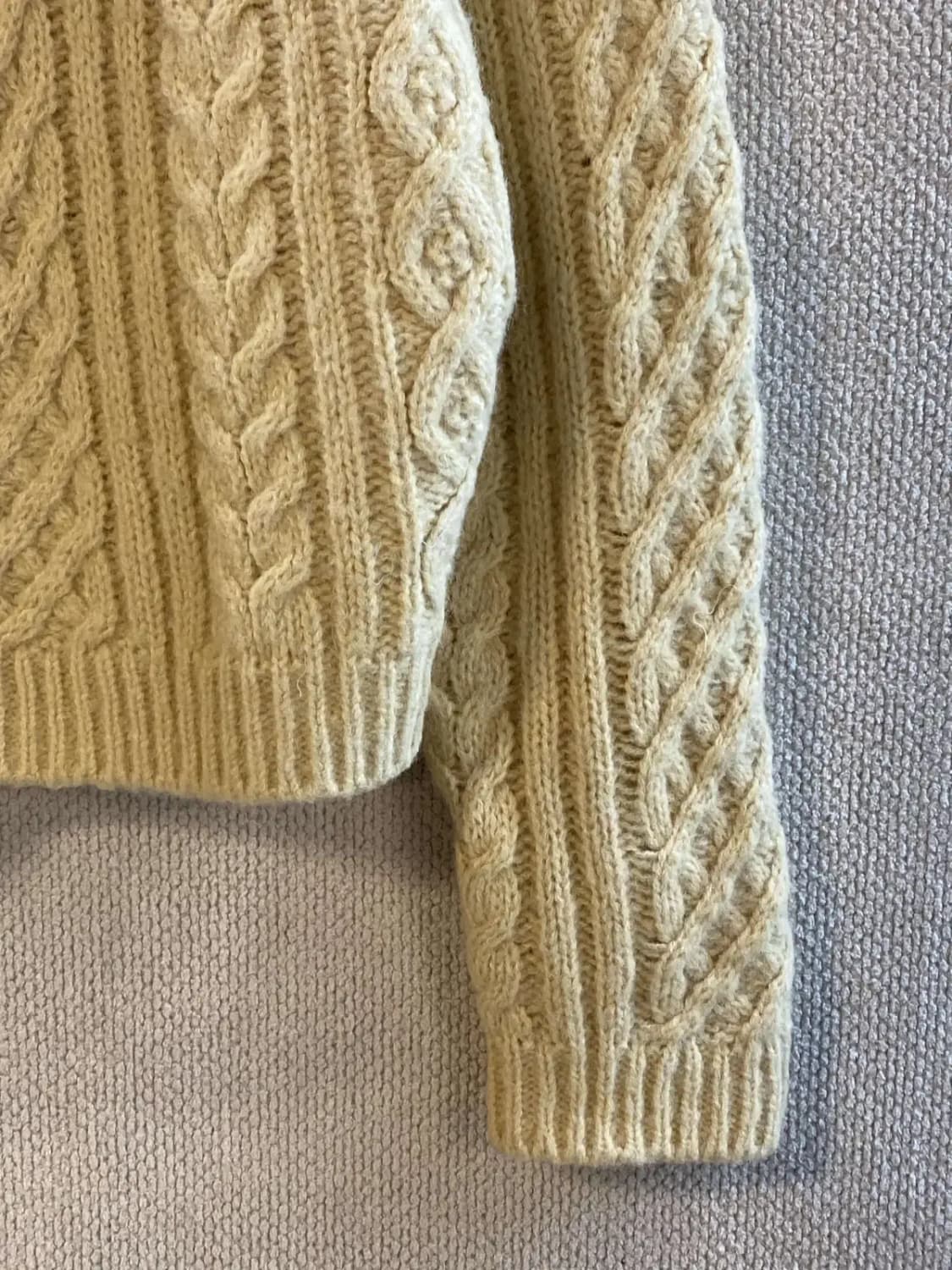 빈티지 라운드 케이블 니트 (Woman L) B1398 상품이미지4