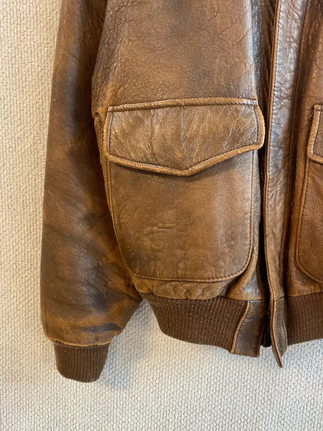 빈티지 레더 점퍼 (Man L) B1413 상품이미지5