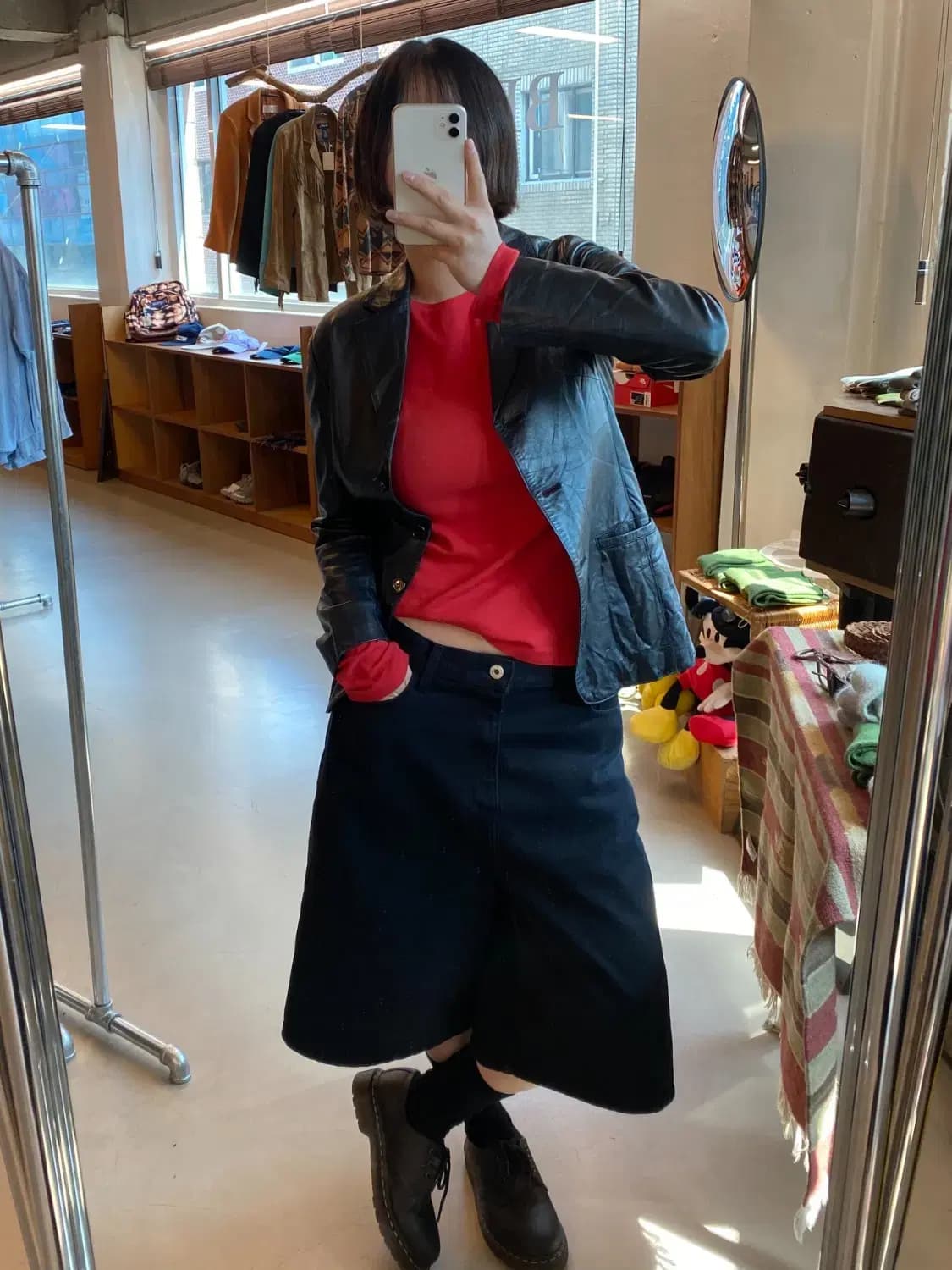 빈티지 레더 자켓 (Woman XS) B1410 상품이미지1