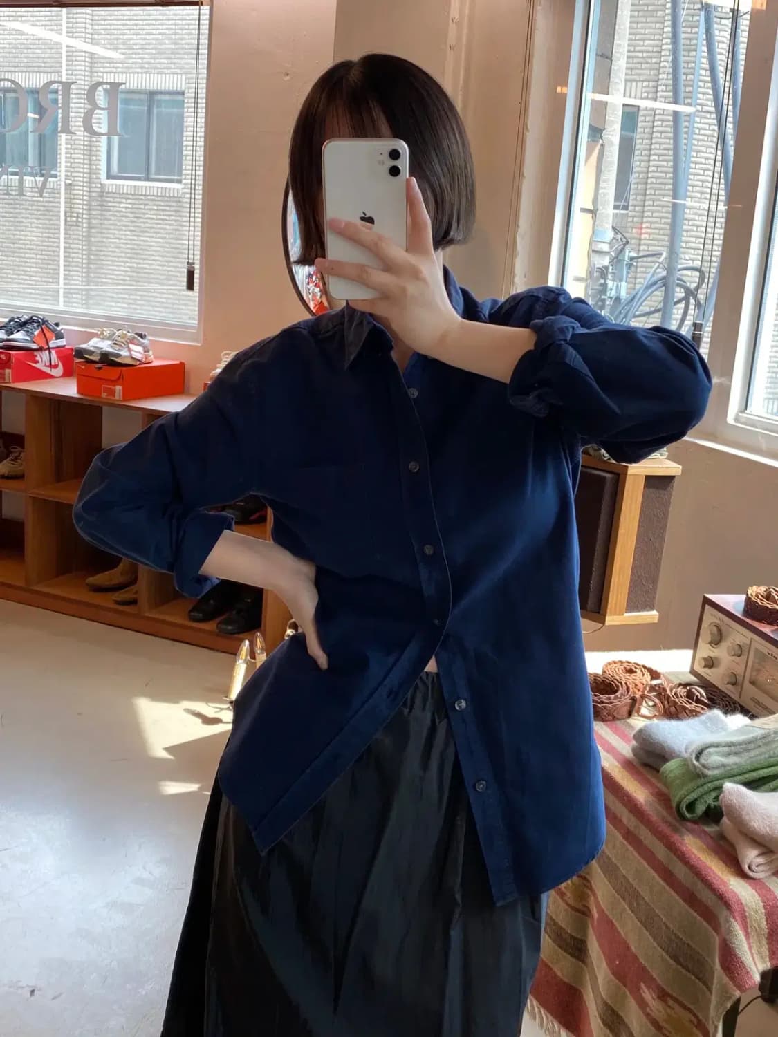 버버리 솔리드 셔츠 (Woman L) B1467 상품이미지2