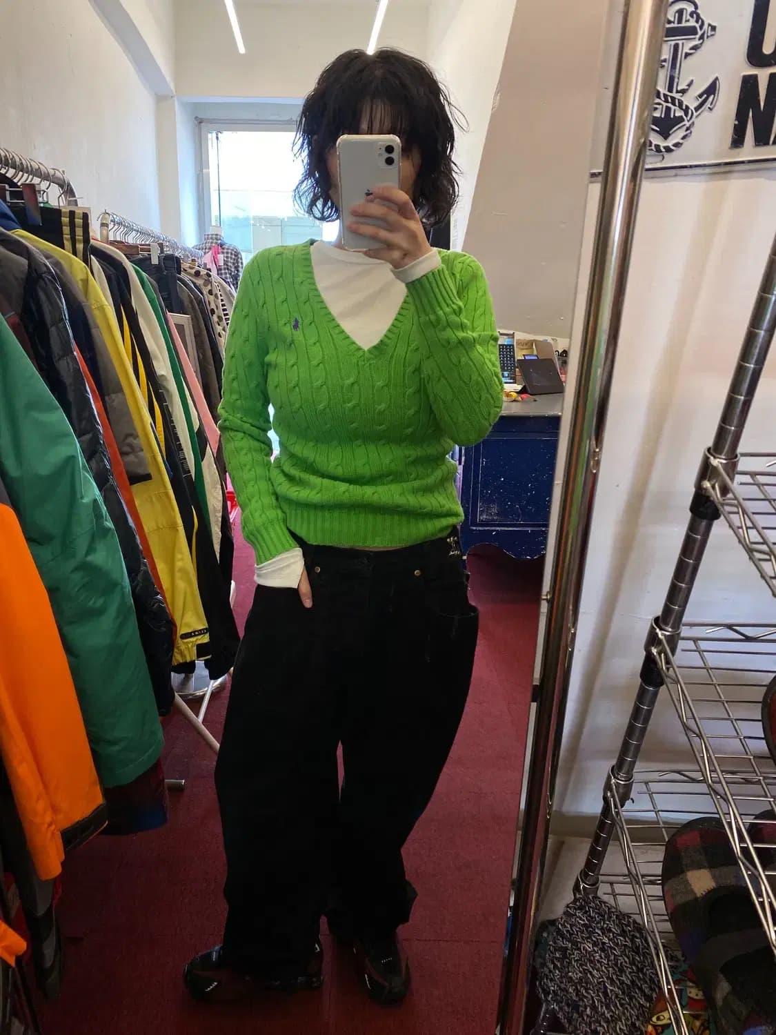 폴로 랄프로렌 브이넥 꽈배기 니트 (Woman XS ) 13038 상품이미지1