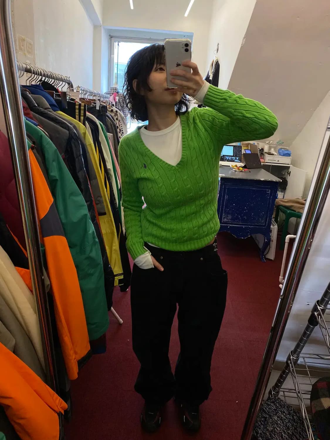 폴로 랄프로렌 브이넥 꽈배기 니트 (Woman XS ) 13038 상품이미지2