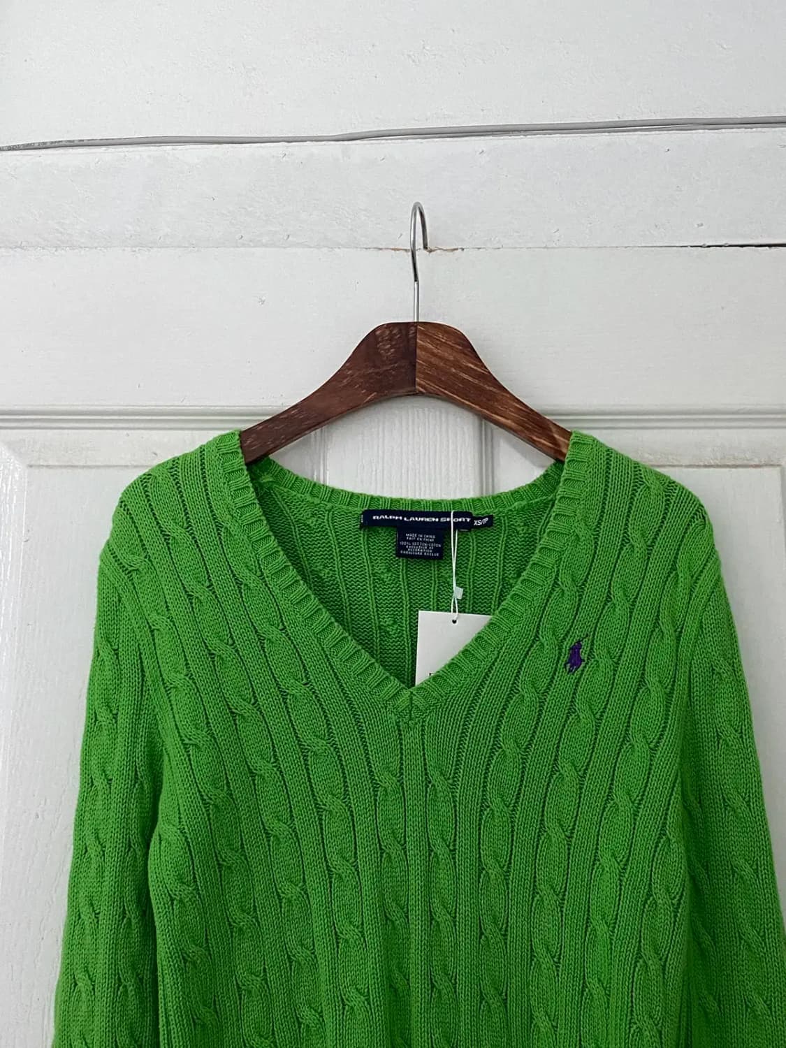 폴로 랄프로렌 브이넥 꽈배기 니트 (Woman XS ) 13038 상품이미지5