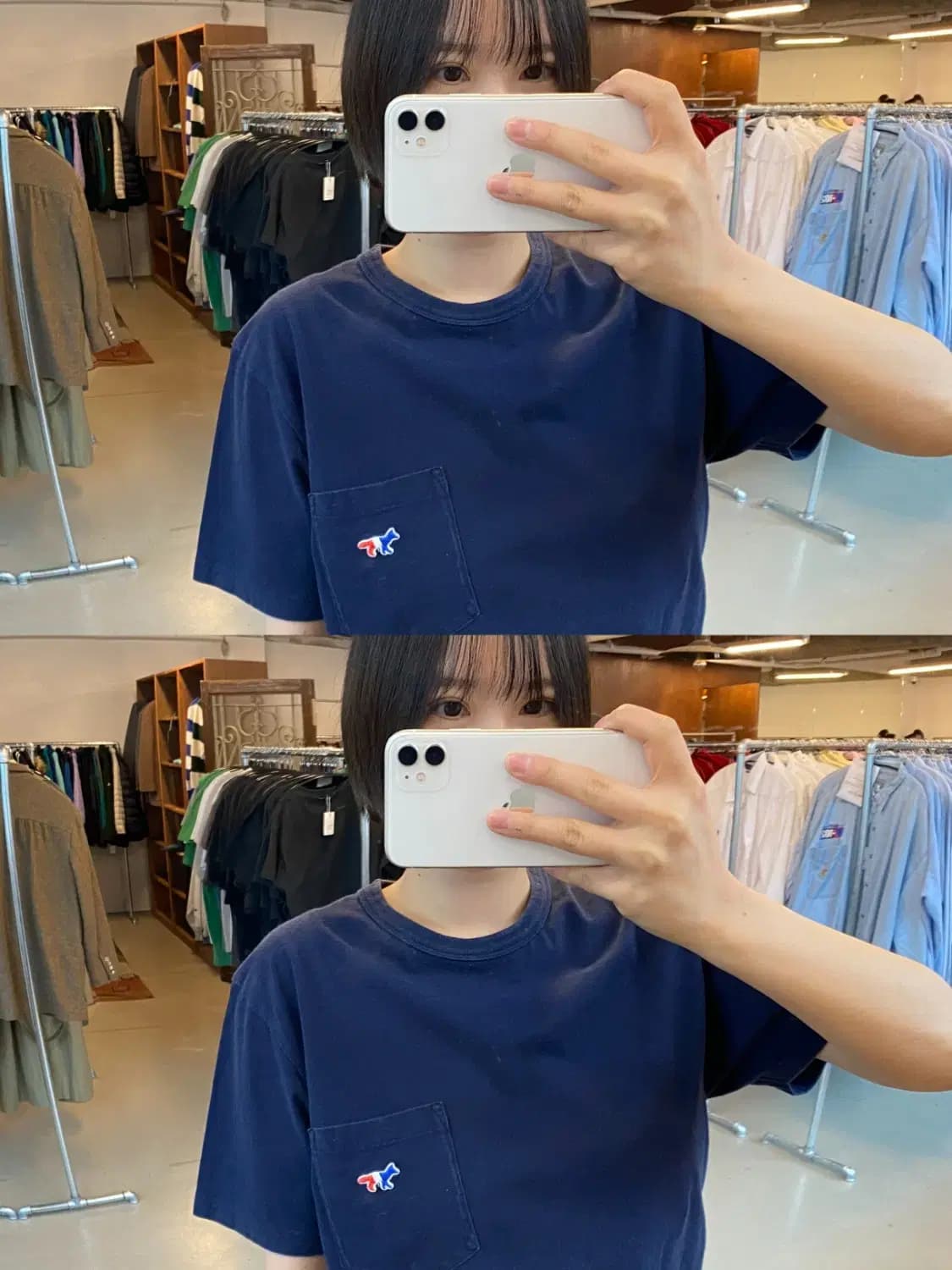 메종키츠네 1/2 티셔츠 (Woman L) B1512 상품이미지1