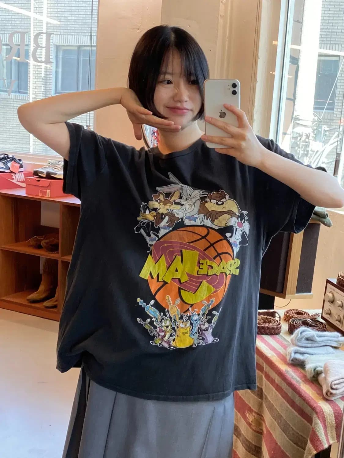 Vintage 카툰 1/2 티셔츠 (Man XL) B1526 상품이미지1