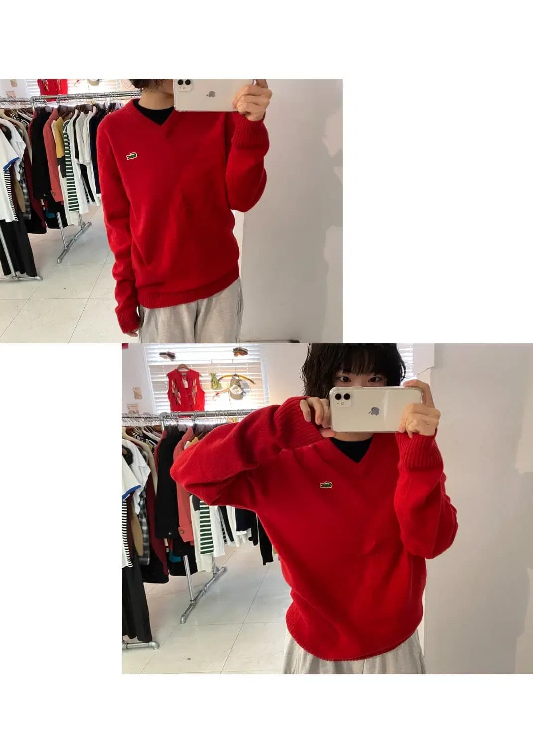 라코스테 브이넥 니트 (Man M) 13118 상품이미지1