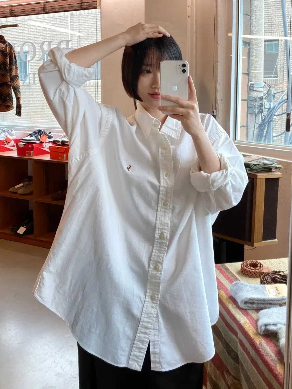 폴로 랄프로렌 솔리드 셔츠 (Woman L) B1559 상품이미지1