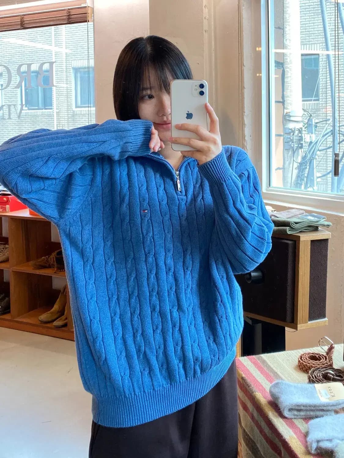 타미 힐피거 케이블 하프 집업 (Man M) B1548 상품이미지1