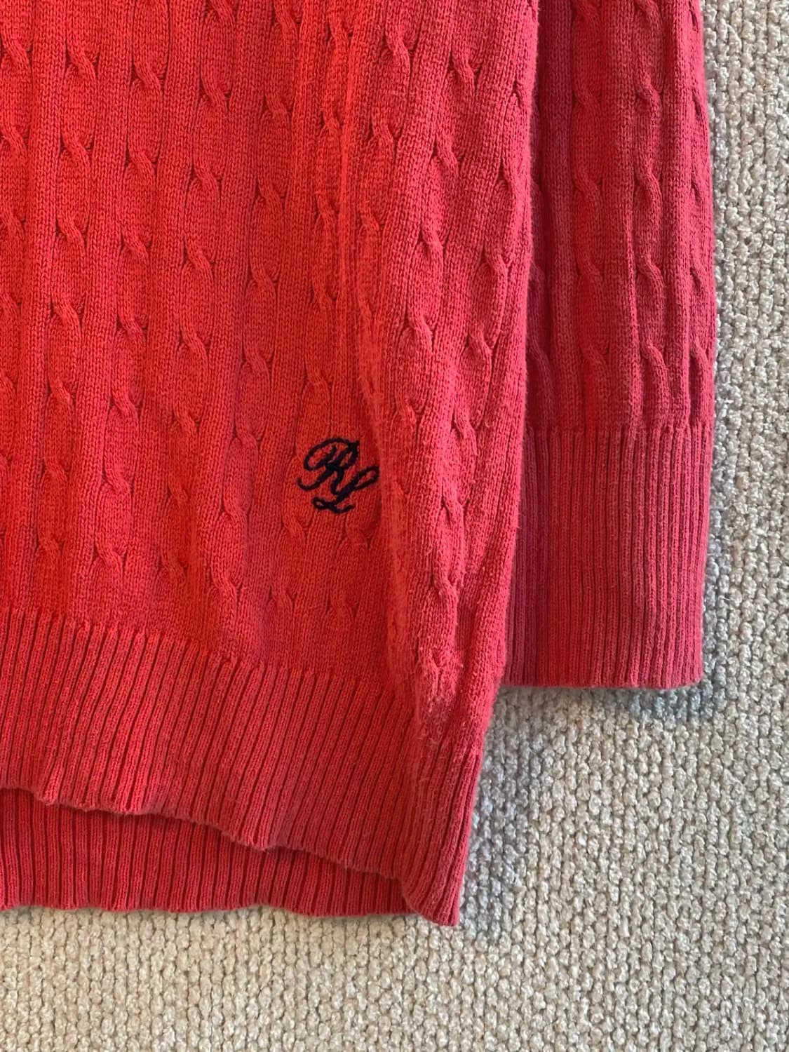 폴로 랄프로렌 V넥 케이블 니트 (Woman M) B1567 상품이미지5