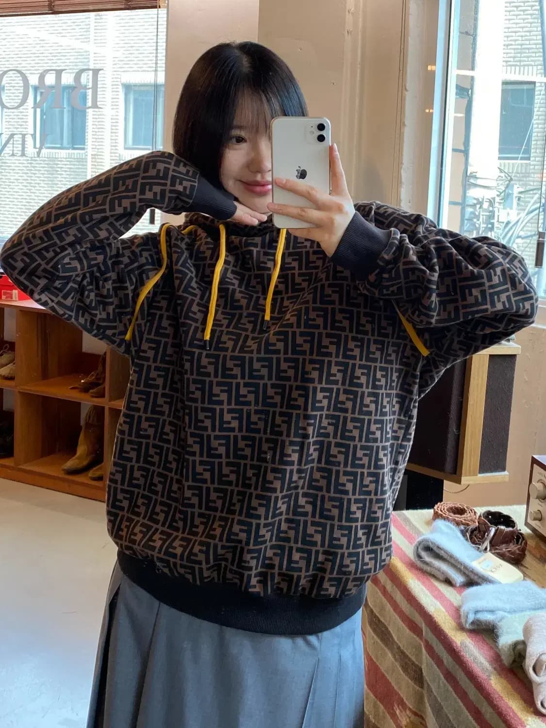 펜디 기모 후드티 (Man XL) B1561 상품이미지1