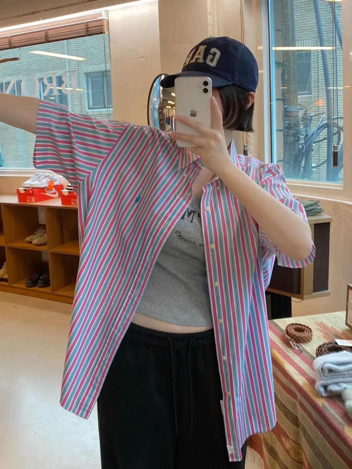 폴로 랄프로렌 스트라이프 1/2 셔츠 (Man S) B1600 상품이미지1