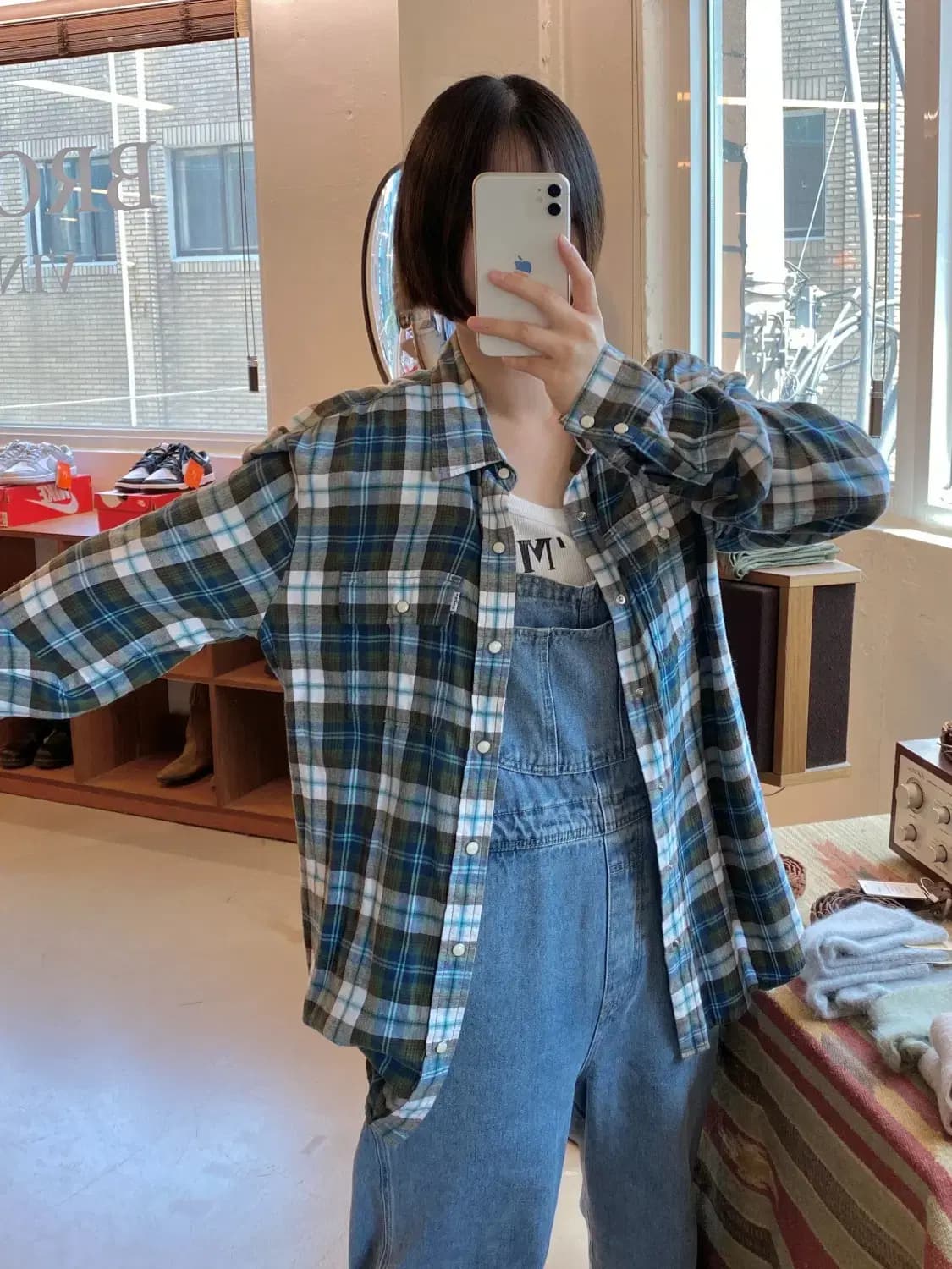 리바이스 체크 패턴 셔츠 (Man M) B1614 상품이미지1