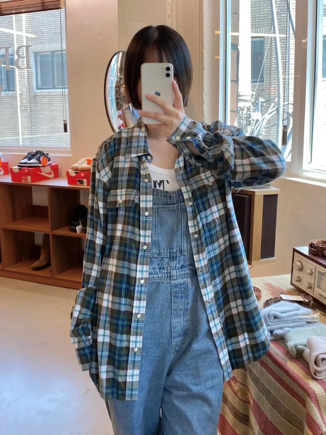 리바이스 체크 패턴 셔츠 (Man M) B1614 상품이미지2