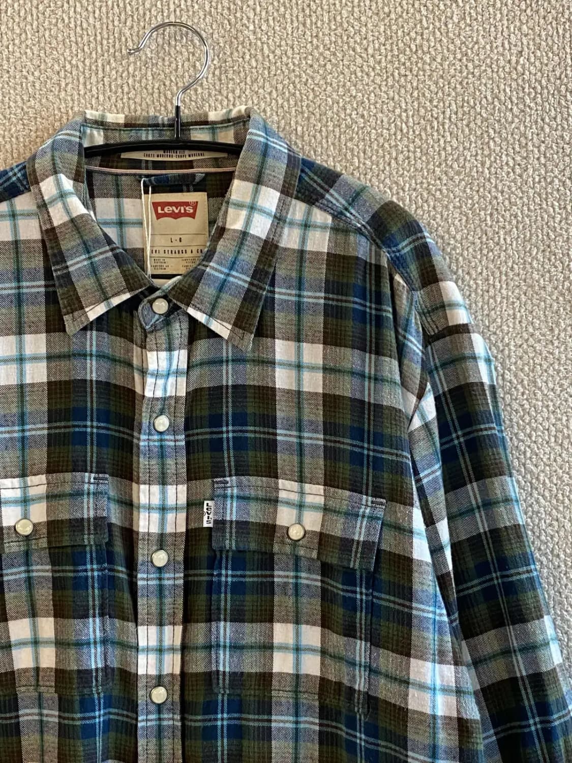 리바이스 체크 패턴 셔츠 (Man M) B1614 상품이미지4