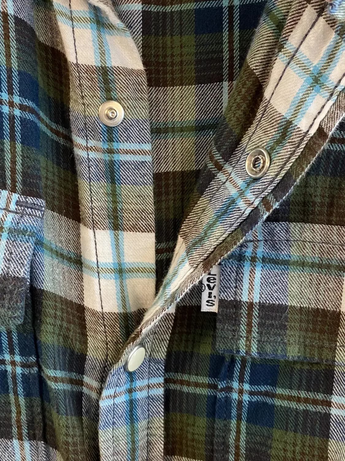 리바이스 체크 패턴 셔츠 (Man M) B1614 상품이미지7