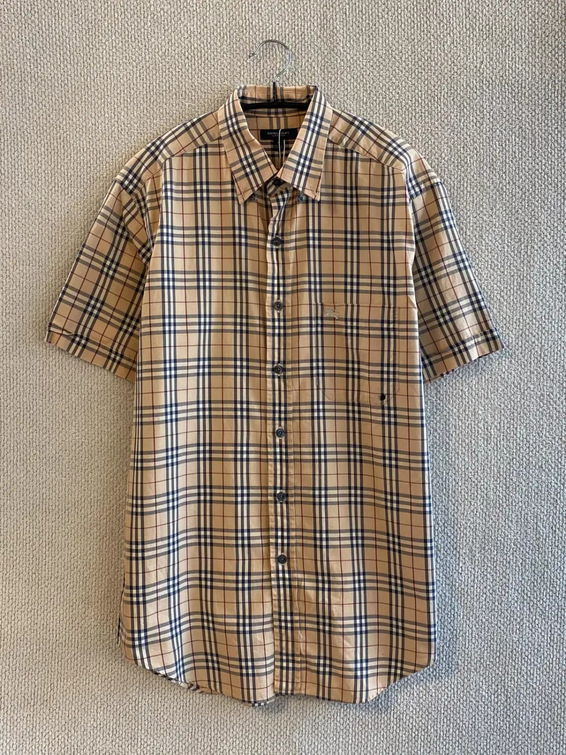 버버리 1/2 체크 셔츠 (Man M) B1610 상품이미지3