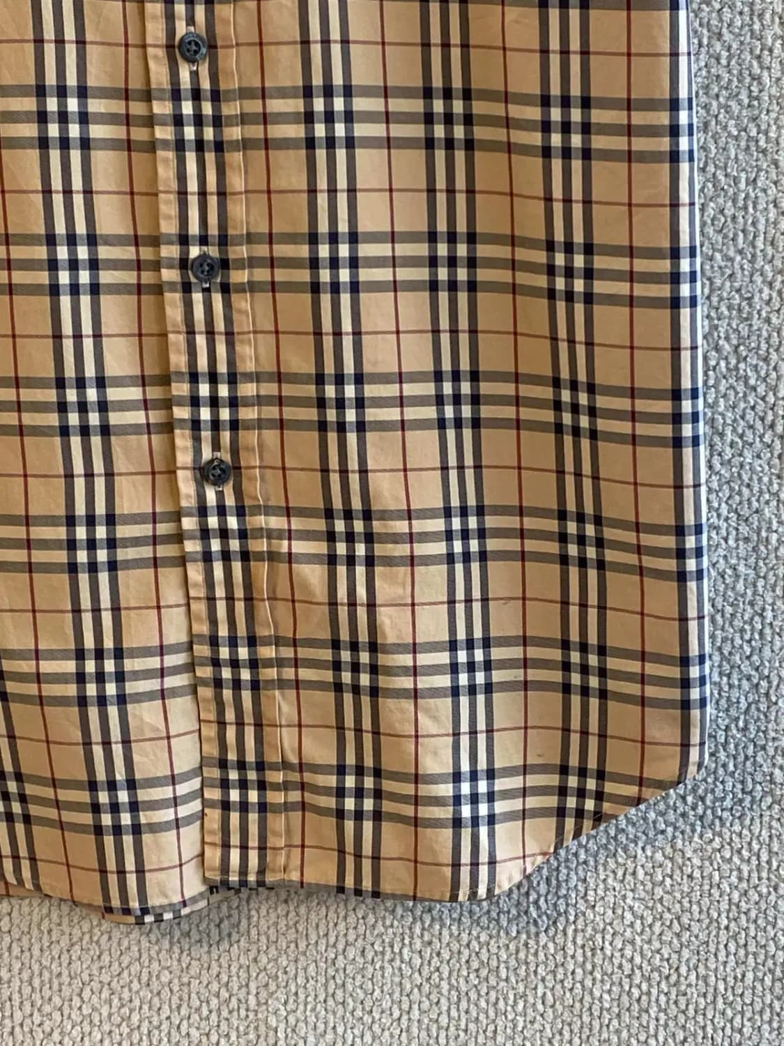 버버리 1/2 체크 셔츠 (Man M) B1610 상품이미지5