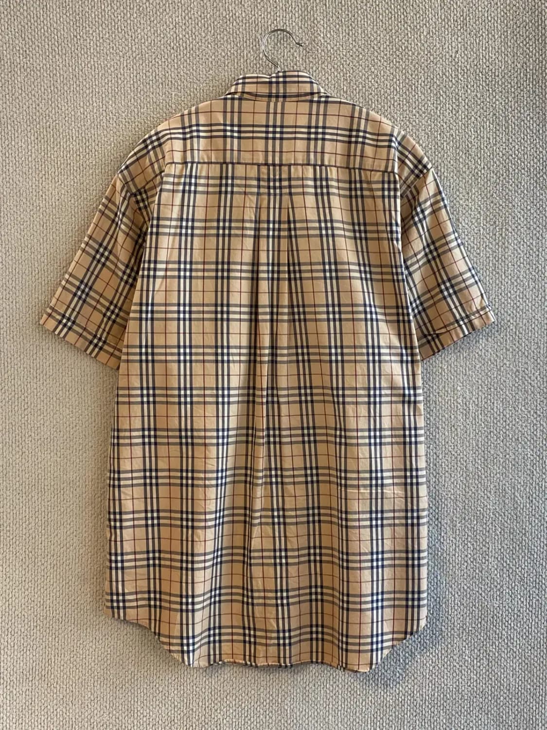 버버리 1/2 체크 셔츠 (Man M) B1610 상품이미지6