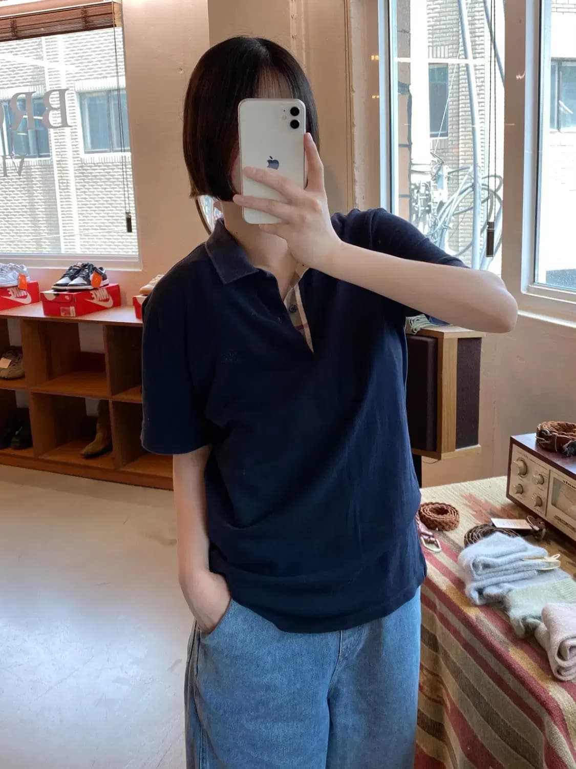 버버리 1/2 카라 티셔츠 (Woman L) B1609 상품이미지1