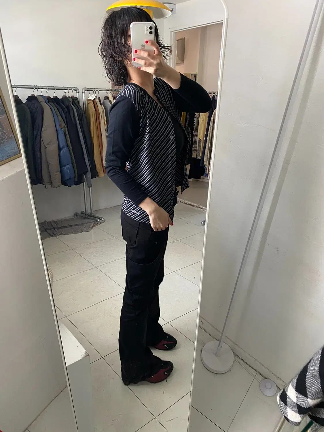 꾸레쥬 스트라이프 버튼 티셔츠 (Woman S) 13200 상품이미지1