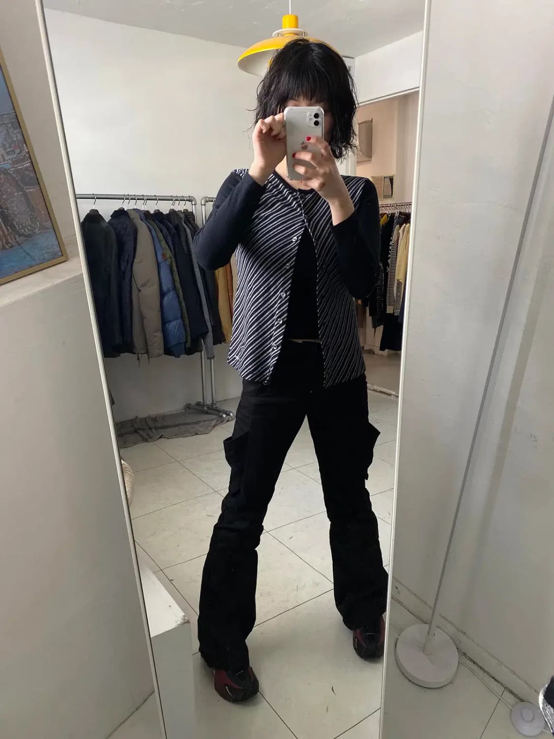 꾸레쥬 스트라이프 버튼 티셔츠 (Woman S) 13200 상품이미지2