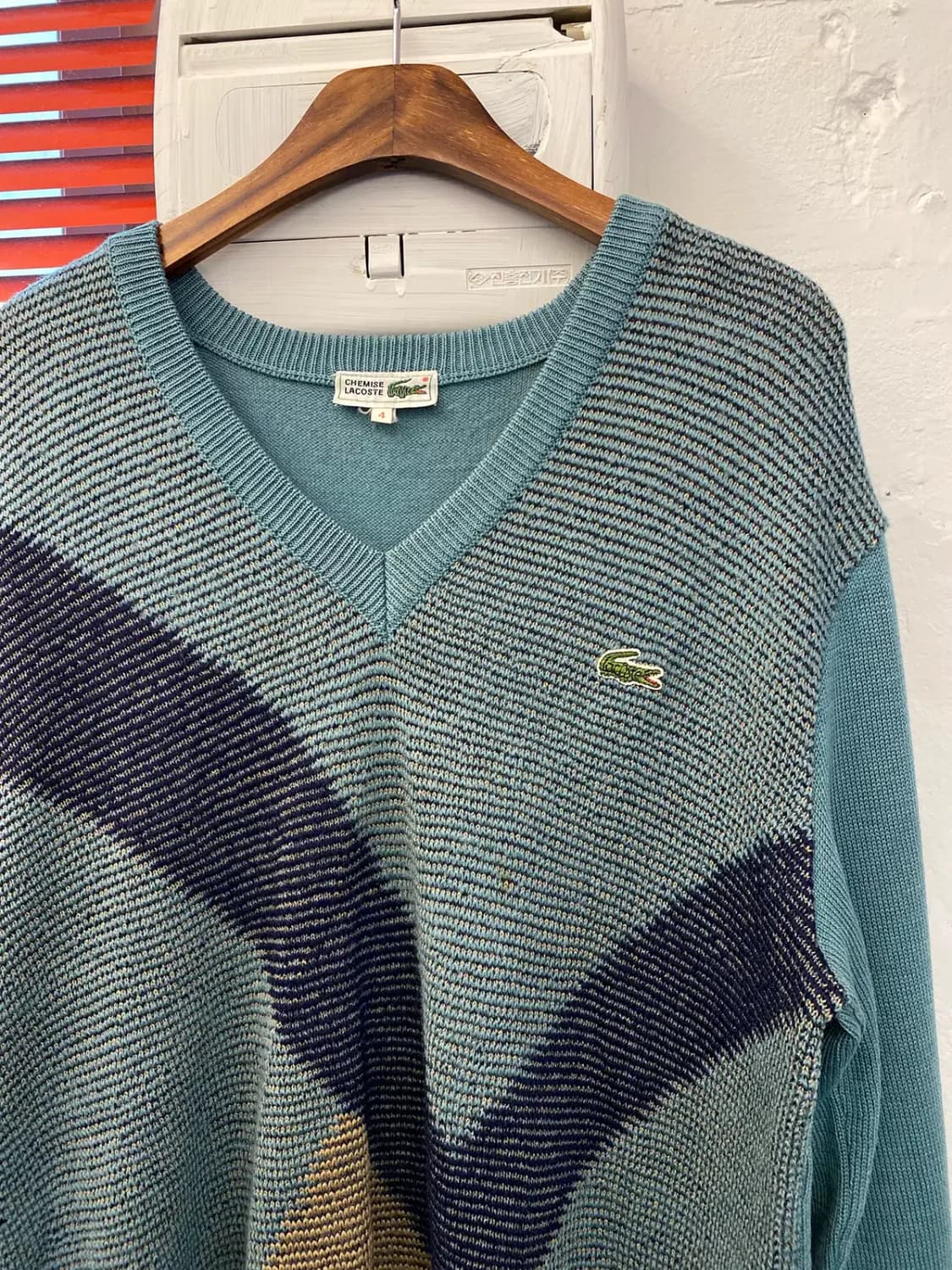 라코스테 패턴 브이넥 니트 (Man L) 13194 상품이미지4