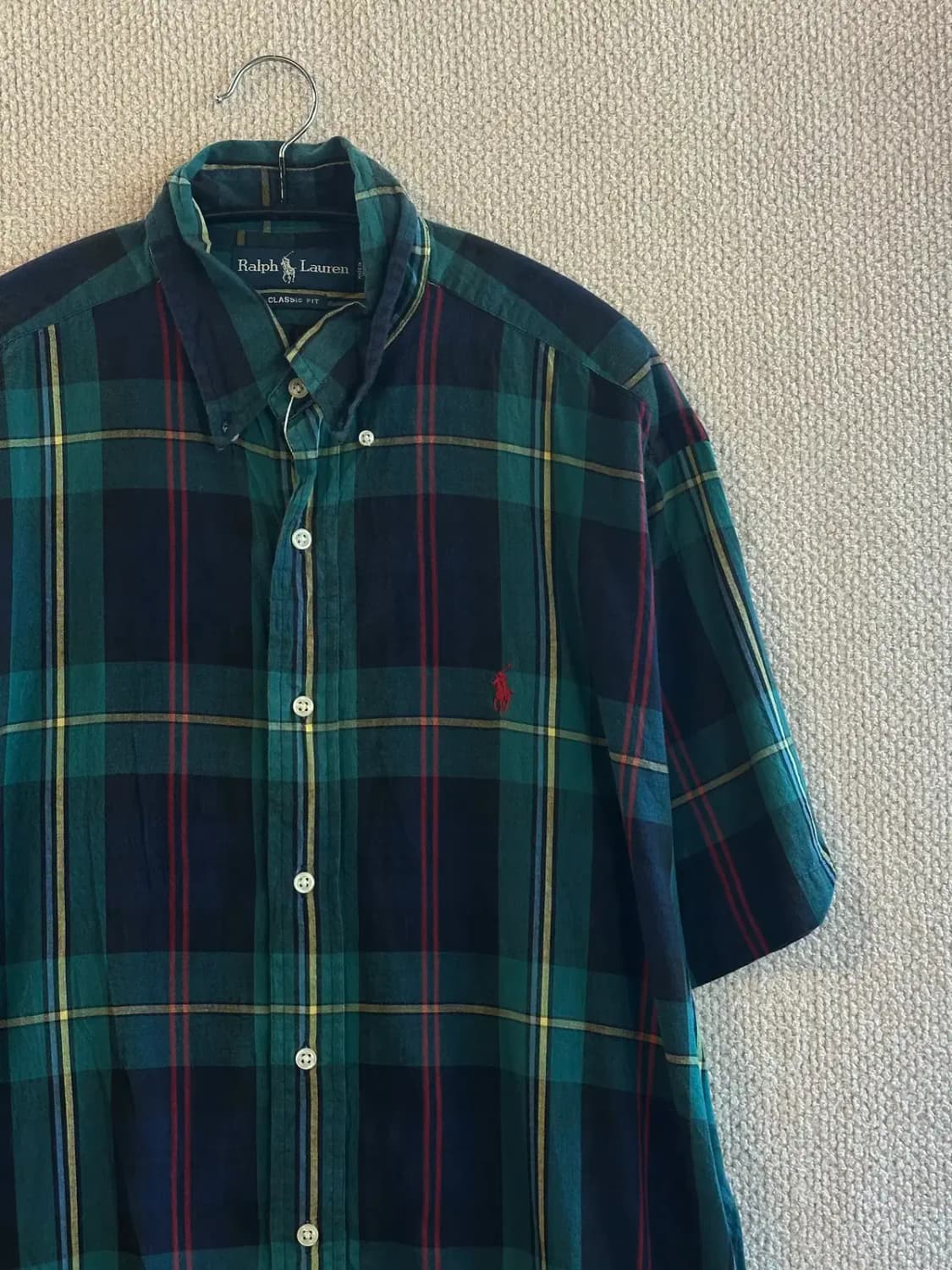 폴로 랄프로렌 1/2 체크 셔츠 (Man M) B1639 상품이미지4