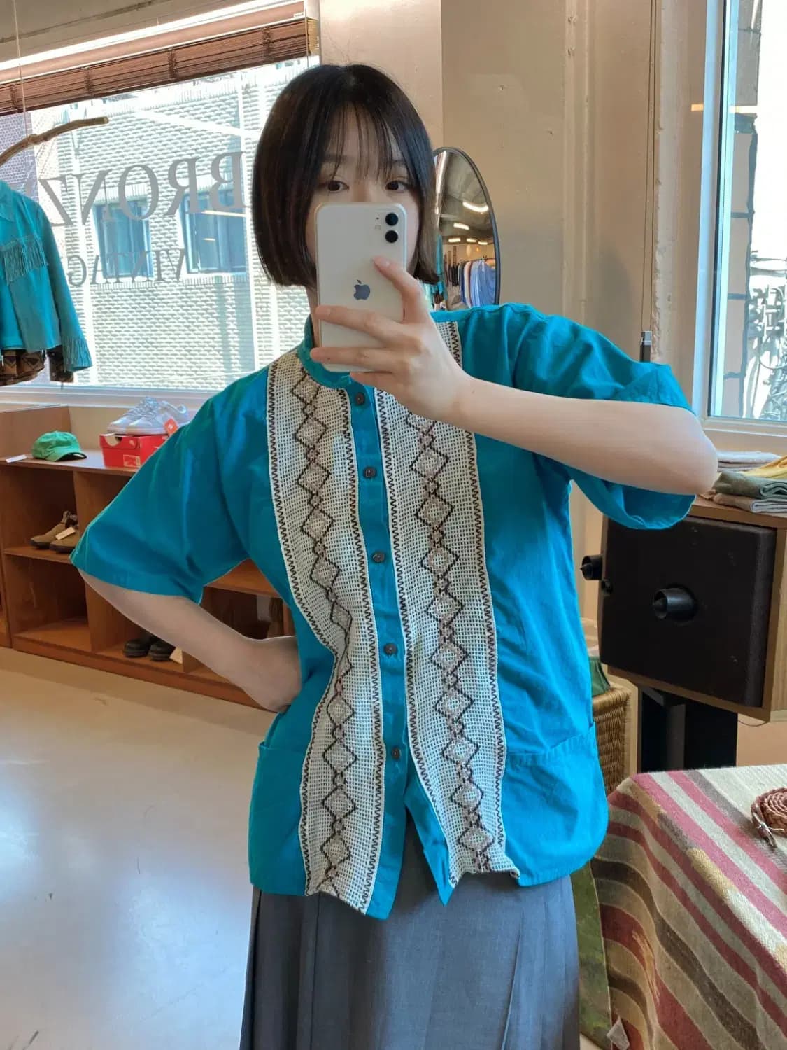 빈티지 1/2 셔츠 (Man M) B1655 상품이미지1