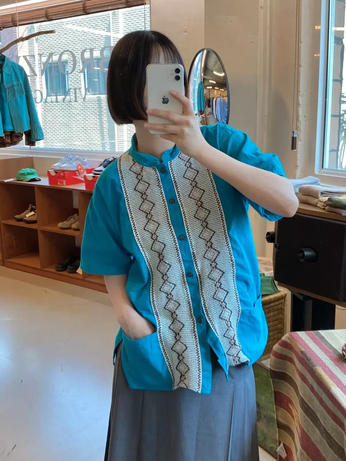 빈티지 1/2 셔츠 (Man M) B1655 상품이미지2