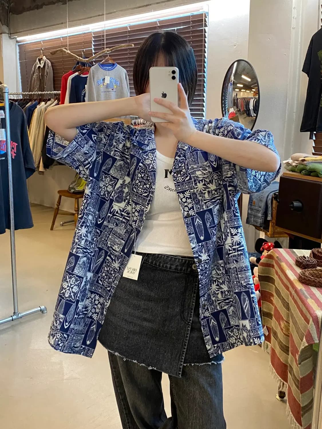 90's Hawaiian 1/2 Shirt (Man 2XL) B1701 상품이미지5