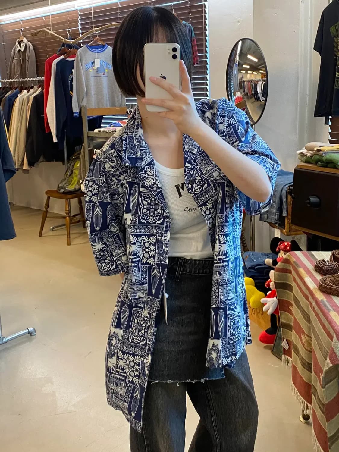 90's Hawaiian 1/2 Shirt (Man 2XL) B1701 상품이미지6