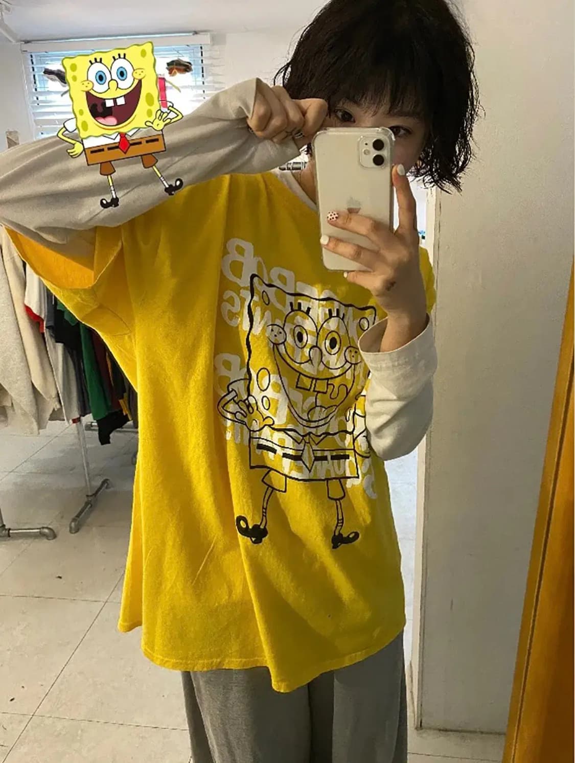 스폰지밥 반팔 티셔츠 (Man XL) 13360 상품이미지1