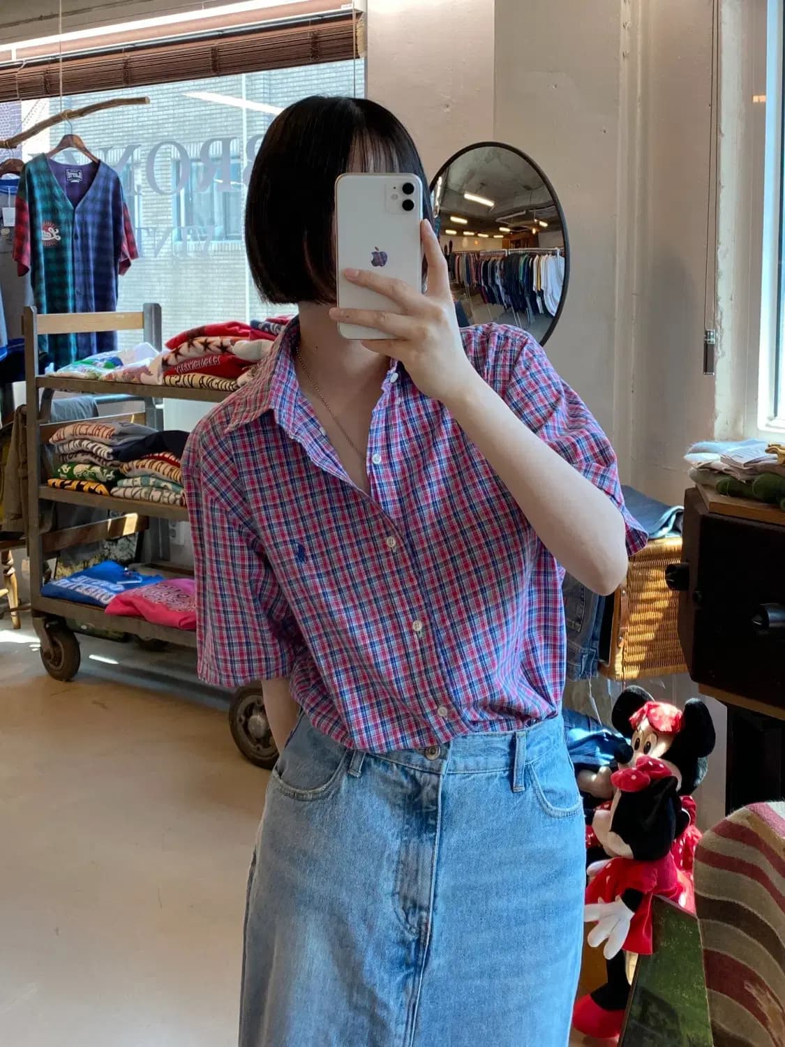 폴로 랄프로렌 1/2 체크 셔츠 (Man M) B1731 상품이미지1