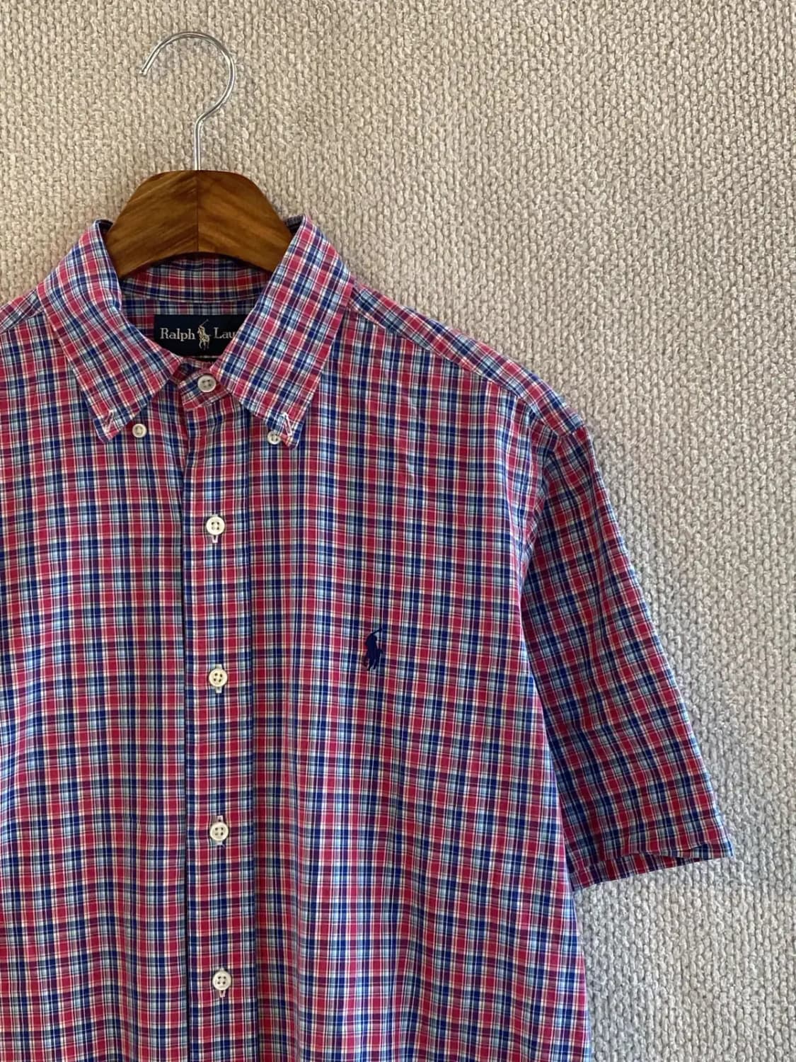 폴로 랄프로렌 1/2 체크 셔츠 (Man M) B1731 상품이미지4
