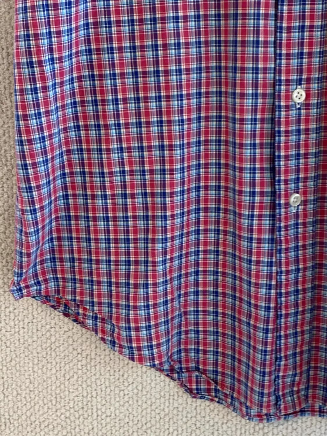 폴로 랄프로렌 1/2 체크 셔츠 (Man M) B1731 상품이미지5