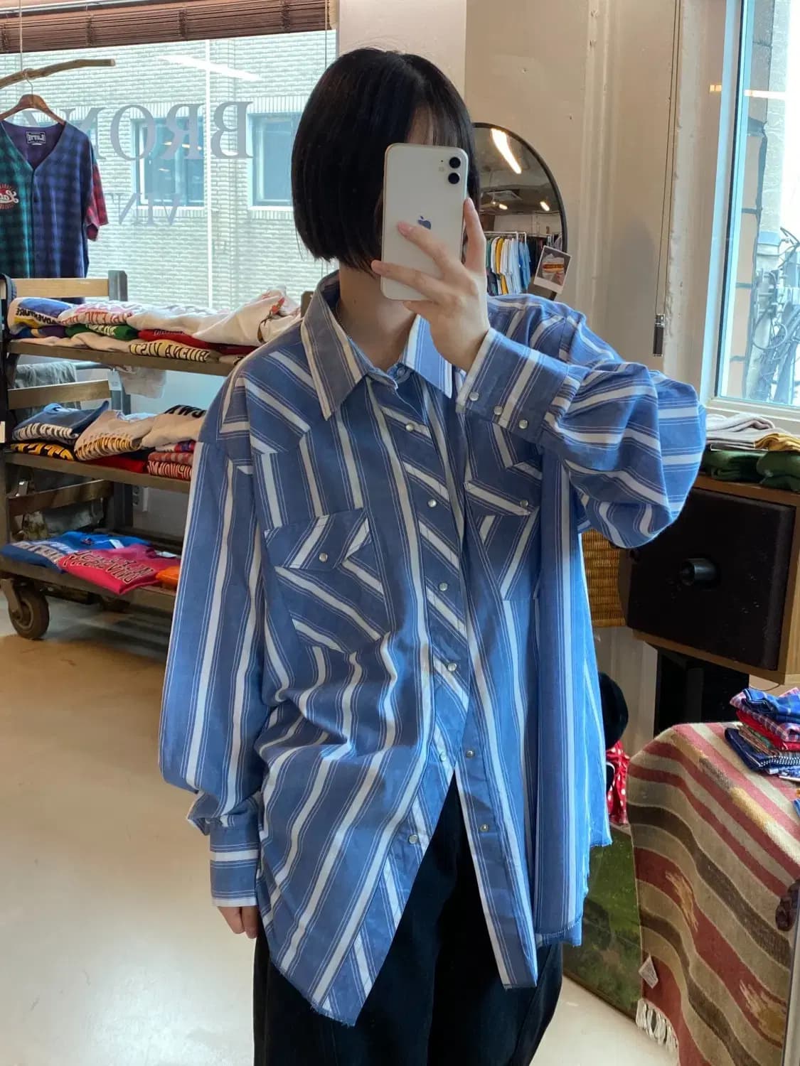 랭글러 스트라이프 셔츠 (Man 2XL) B1807 상품이미지1