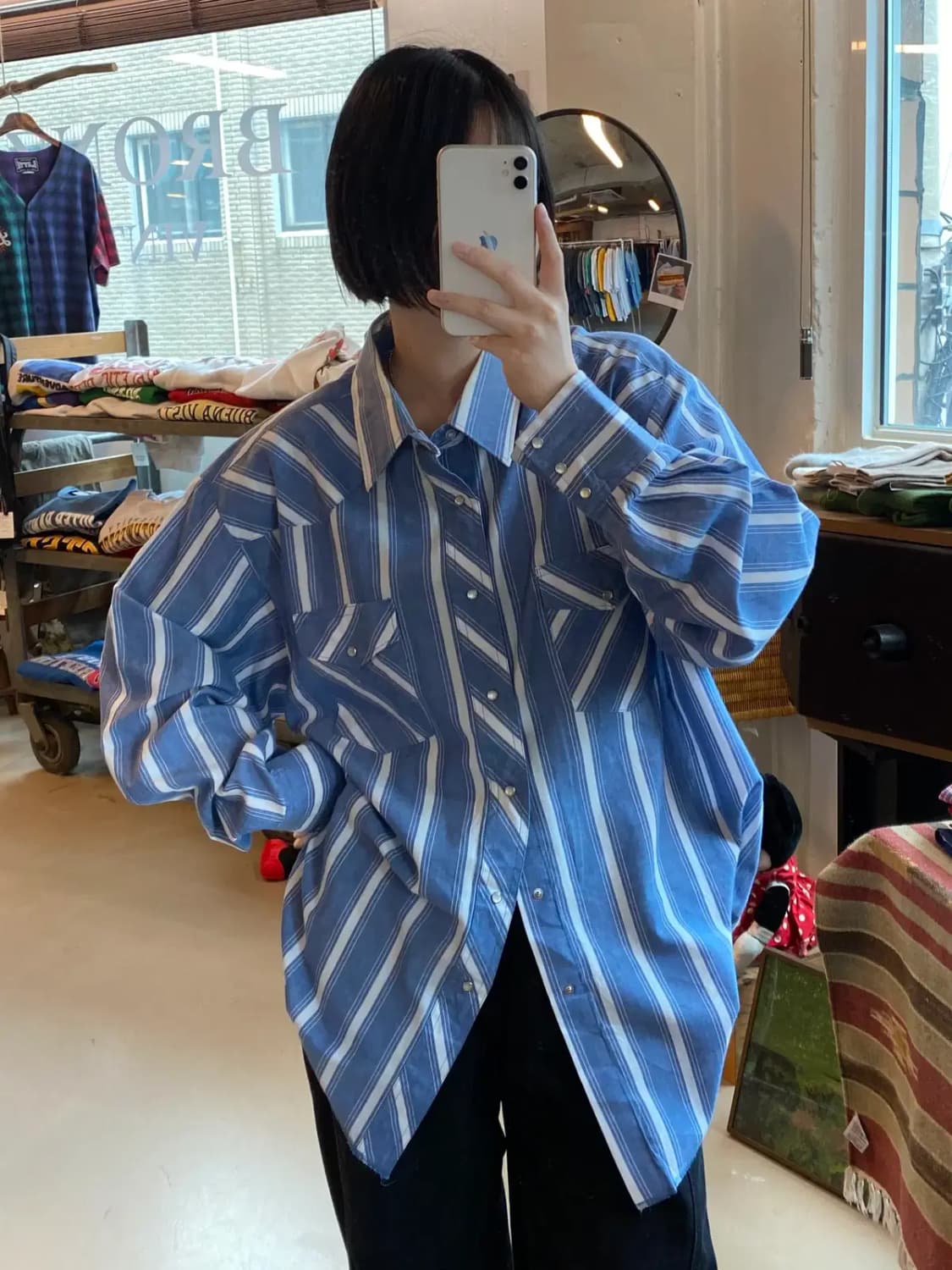 랭글러 스트라이프 셔츠 (Man 2XL) B1807 상품이미지2