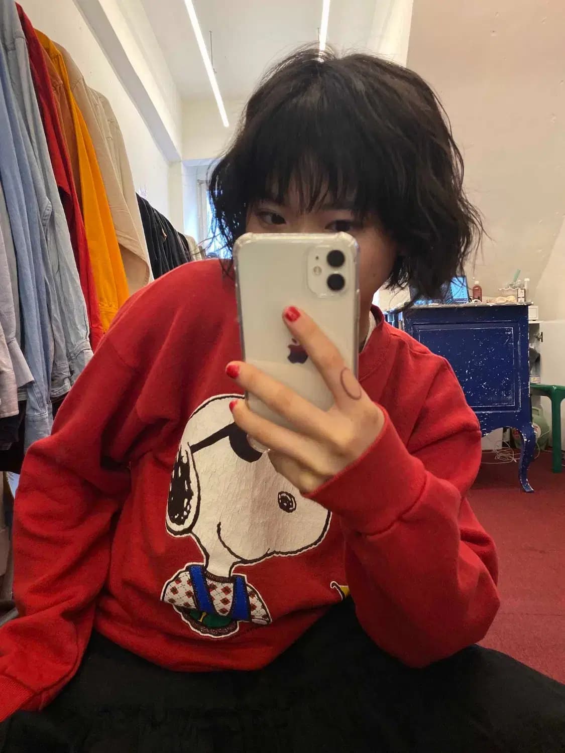 스누피 맨투맨 Made in USA, 50 / 50 (Woman M) 1 상품이미지1