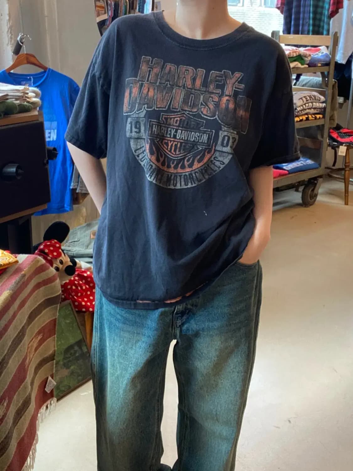 할리데이비슨 반팔 티셔츠 Made in USA (Man M) B1849 상품이미지2