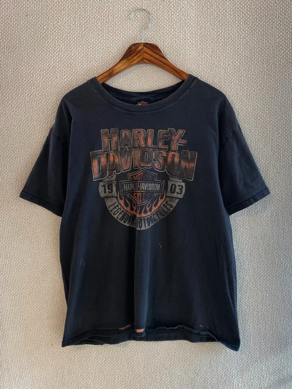 할리데이비슨 반팔 티셔츠 Made in USA (Man M) B1849 상품이미지3