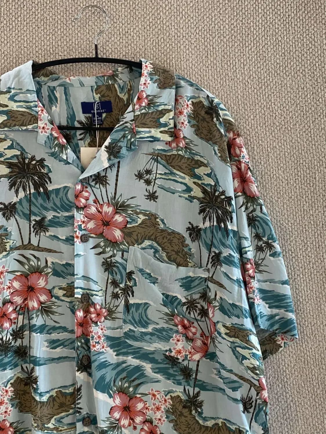 조지 하와이안 1/2 셔츠 (Man 2XL) B1867 상품이미지4