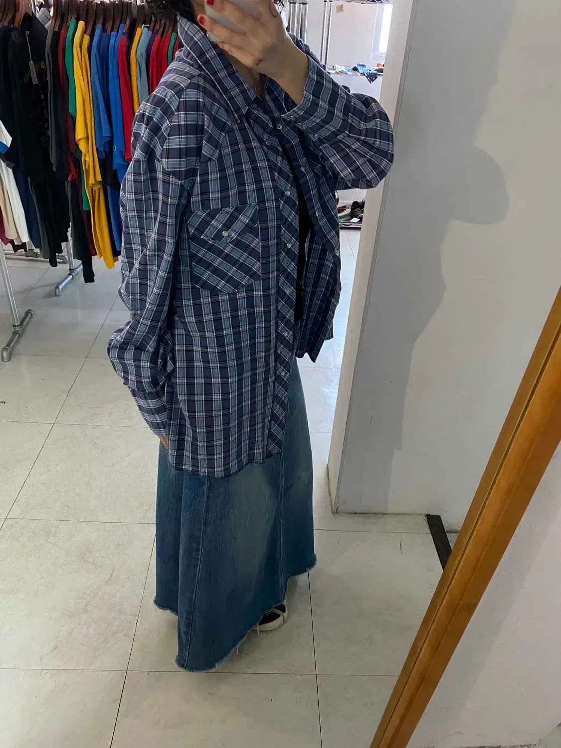 러슬러 체크 셔츠 (Man XL) 13558 상품이미지1