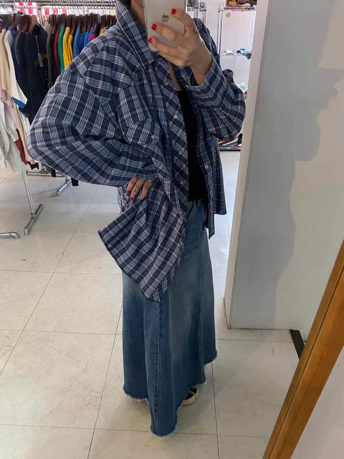 러슬러 체크 셔츠 (Man XL) 13558 상품이미지2