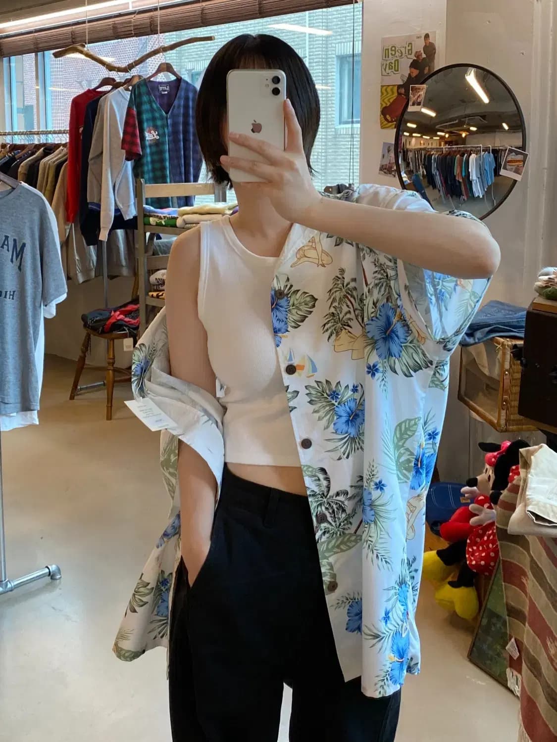 하와이안 1/2 셔츠 (Man 2XL) B1939 상품이미지1