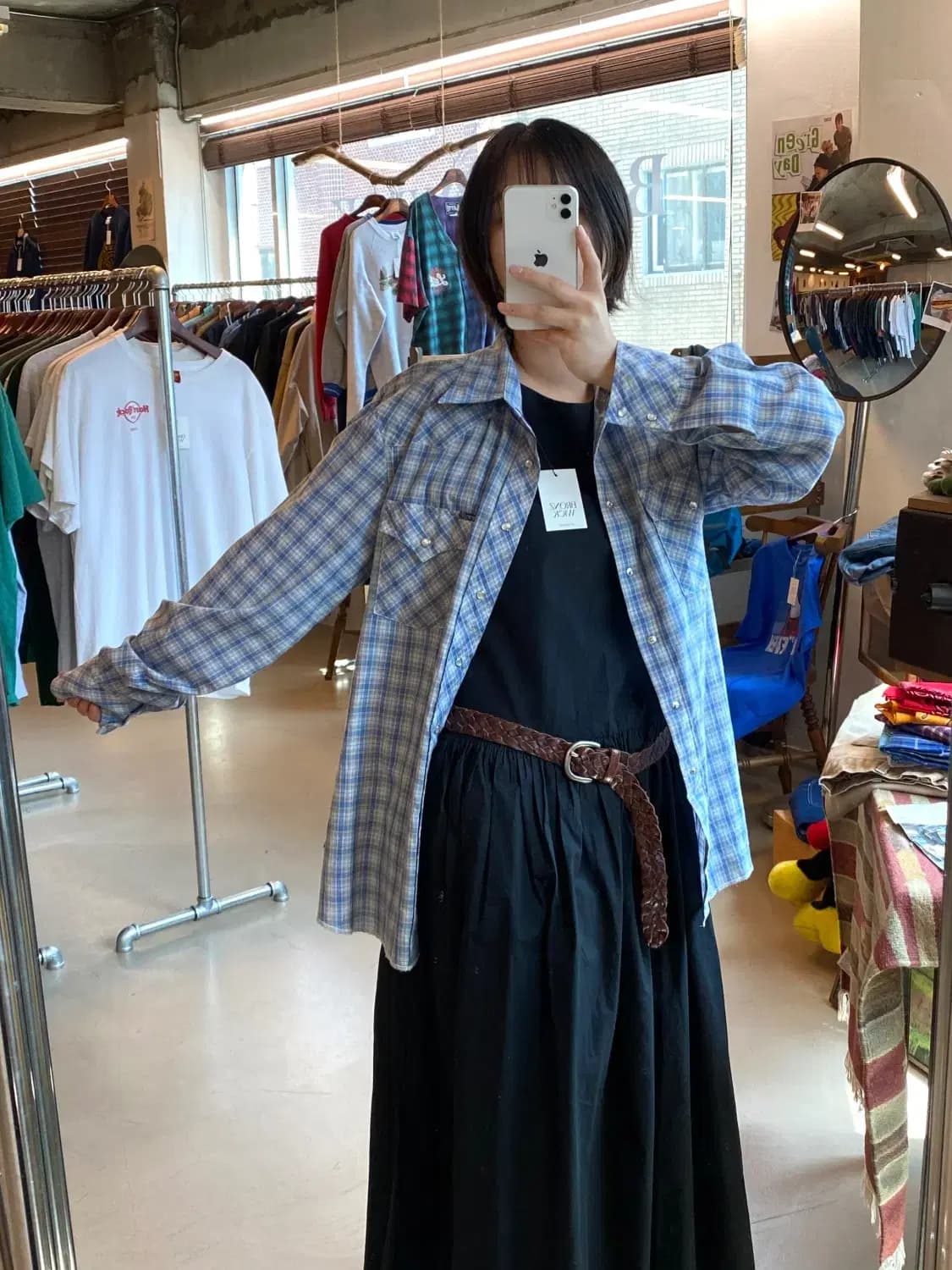 랭글러 체크 셔츠 (Man L) B1949 상품이미지1