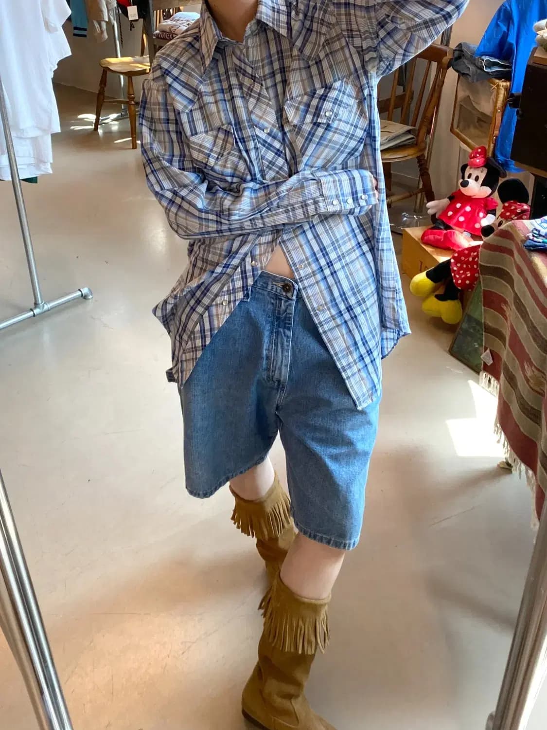 빈티지 체크 셔츠 (Man M) B1995 상품이미지1