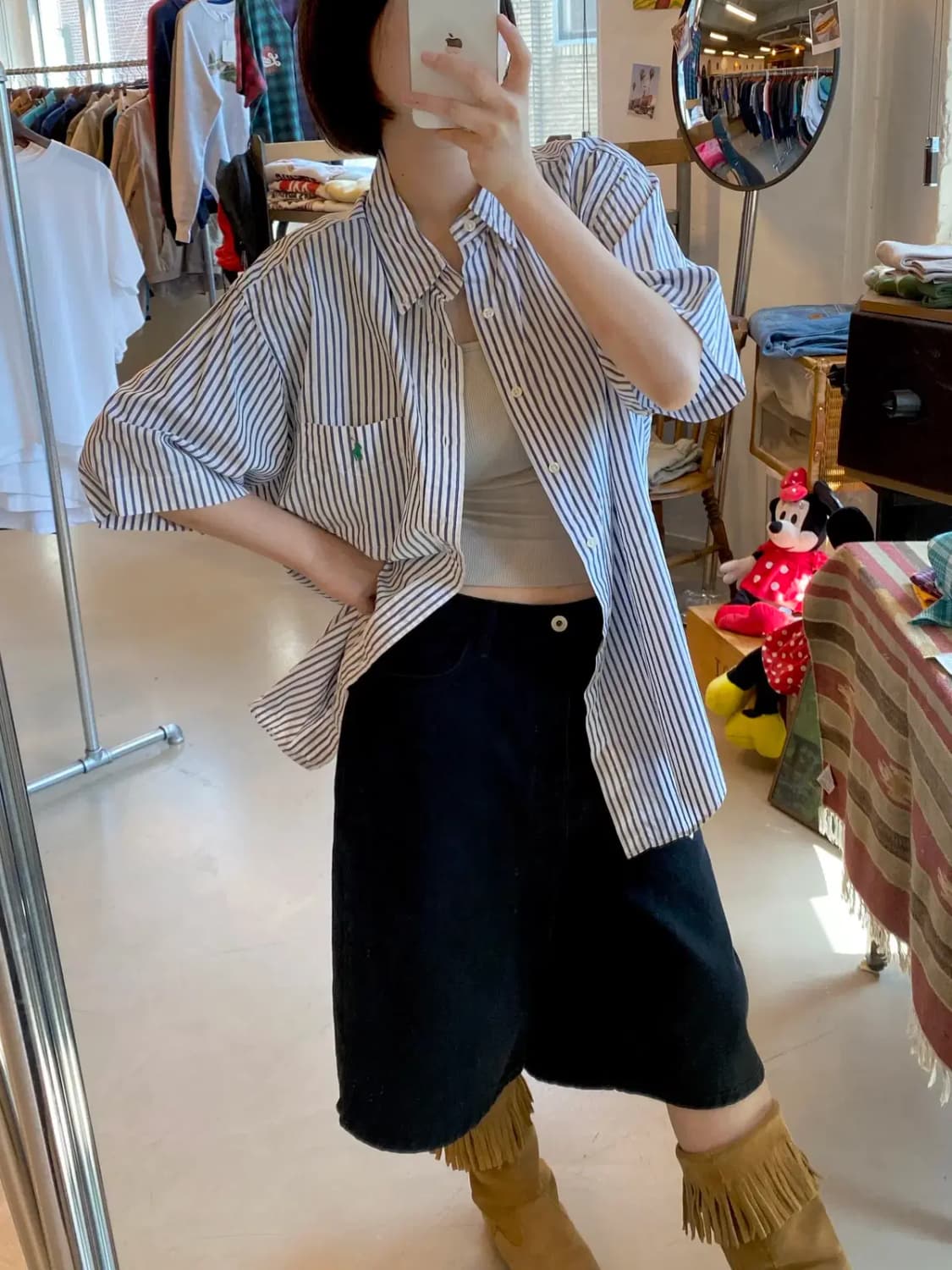 폴로 랄프로렌 1/2 스트라이프 셔츠 (Man XL) B2013 상품이미지2