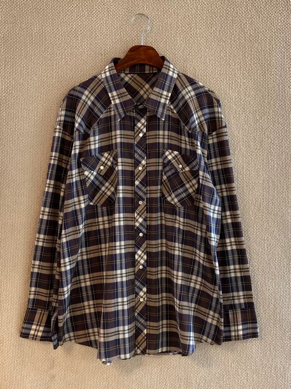 빈티지 체크 셔츠 (Man 2XL) B2009 상품이미지2